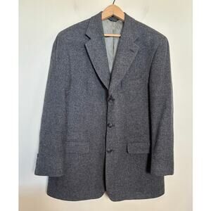 Vintage Men's Camel Hair Sport Coat 41 R Three Button Luxury Gray Blazer Jacket